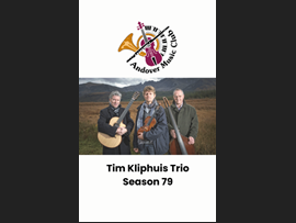 Andover Music Club presents Tim Kliphuis Trio